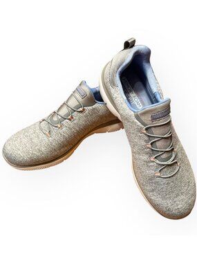 NWOB Women's Skechers Summits Quick Getaway Sneaker Wide 12983W-GYBL Grey 11